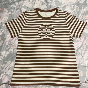 Tory Burch striped logo tshirt